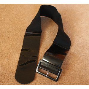 Black elastic stretchable belt